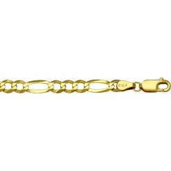 Top 10 😀 Other Brands 14K Yellow Gold 5mm Solid Figaro Bracelet 😍