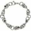 Coupon 🧨 Chisel Men's Stainless Steel Polished Skull Bracelet 🛒