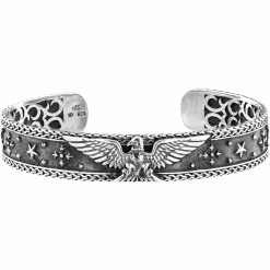 Outlet 🤩 Robert Manse Designs Robert Manse Men's Sterling Silver Carved Eagle Cuff Bracelet ✨