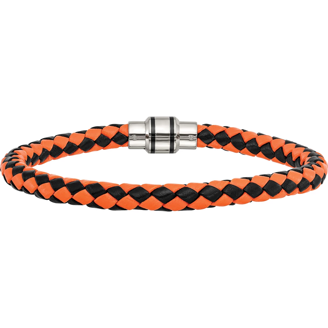 Hot Sale βοΈ Chisel Stainless Steel Polished Black IP Woven Leather Bracelet π 1 Hot Sale βοΈ Chisel Stainless Steel Polished Black IP Woven Leather Bracelet π