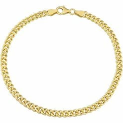 Best Pirce 😉 Sofia B. 18K Gold Over Sterling Silver 4.4mm Curb Link Chain Bracelet 👏