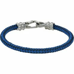 Outlet π Esquire Stainless Steel Blue And Black Woven Bracelet βοΈ