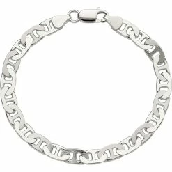 Wholesale 👍 Other Brands Sterling Silver 6.5mm Flat Anchor Chain Bracelet 🎁