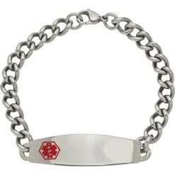 Best Sale 🤩 Chisel Stainless Steel And Polished Enamel Red Medical I.D. Bracelet ✔️
