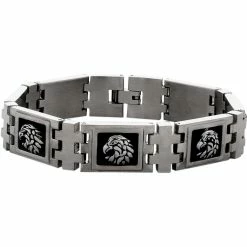 Coupon 🎉 Other Brands Stainless Steel Black Ion Plated Eagle Link Bracelet 🥰