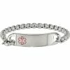 Cheapest 🧨 Chisel Stainless Steel And Polished Enamel Red Medical I.D. Bracelet 😉