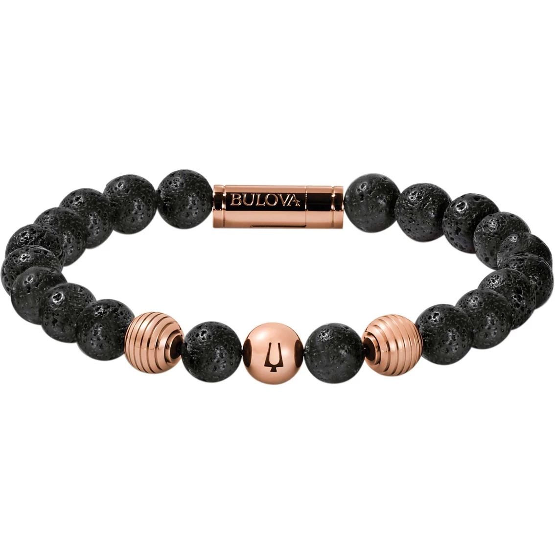 Top 10 π Bulova Men's Latin Grammy Bead Bracelet: Black Lava And Rose Goldtone Beads J98B008 β 1 Top 10 π Bulova Men's Latin Grammy Bead Bracelet: Black Lava And Rose Goldtone Beads J98B008 β