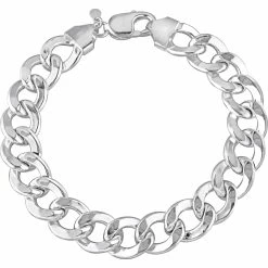Deals 💯 Sofia B. Sterling Silver 12.5mm Curb Link Chain Bracelet 🌟