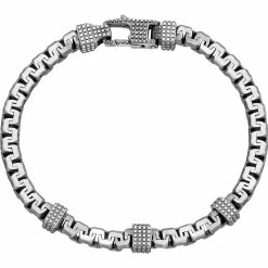 Brand new 🧨 Other Brands Sterling Silver Antiqued Brushed Textured Link Bracelet 😉