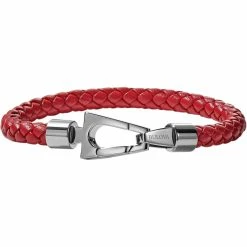 New π― Bulova Marine Star Red Braided Leather Bracelet β¨