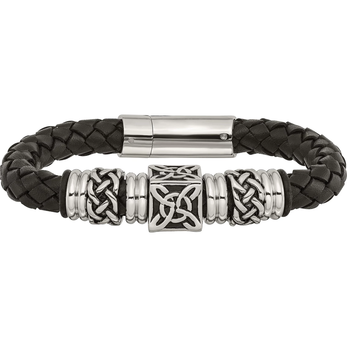 Cheapest π₯° Chisel Stainless Steel Black Leather And Antiqued Beads Bracelet β 1 Cheapest π₯° Chisel Stainless Steel Black Leather And Antiqued Beads Bracelet β