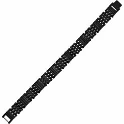 Top 10 ⌛ Other Brands Stainless Steel Brushed And Polished Black IP Bracelet 🛒