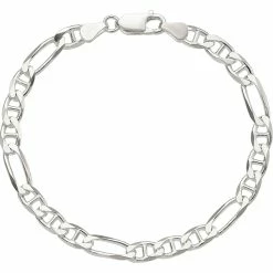 Promo 🎁 Other Brands Sterling Silver 5.5mm Figaro Anchor Chain ⭐