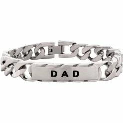 Discount ❤️ Other Brands Stainless Steel DAD ID Bracelet 👍