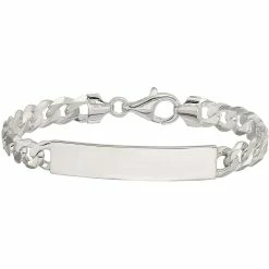 Top 10 🤩 Other Brands Sterling Silver Curb Link ID Bracelet 🥰