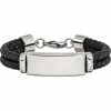 Coupon 🔥 Chisel Men's Stainless Steel Polished Leather Bracelet 🤩