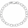 Buy 💯 Other Brands Sterling Silver Amore La Vita Rhodium Plated 8.5 Inch Fancy Link Charm Bracelet 🎁