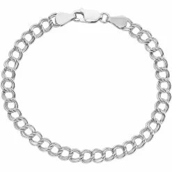 Cheapest 🔥 Other Brands Rhodium Over Sterling Silver Amore La Vita Polished Charm Bracelet 😍