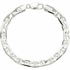 Cheapest 👍 Other Brands Sterling Silver 7mm Flat Anchor Chain Bracelet 😉