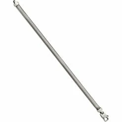 Discount ❤️ Other Brands Sterling Silver Brushed Antiqued Herringbone Chain Bracelet 🔔