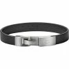 Cheapest 🧨 Bulova Classic Single Wrap Black Leather Bracelet 😍