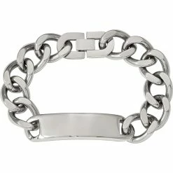 Promo ✔️ Chisel Men's Stainless Steel Polished ID Bracelet 💯
