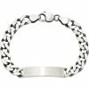 Flash Sale 🔔 Other Brands Sterling Silver Antiqued Curb Link ID Bracelet ⌛
