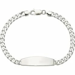 Best Sale 🔔 Other Brands Sterling Silver Curb Link ID Bracelet ✨