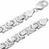 Discount 🔥 Other Brands Sterling Silver 8.5 In. Flat Bizantina Bracelet ✔️
