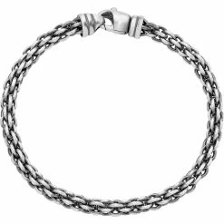 Discount ✨ Other Brands Sterling Silver Antiqued Brushed Woven Link Bracelet 🎁
