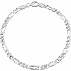 Top 10 🤩 Sofia B. Sterling Silver 3.8mm Flat Figaro Chain Bracelet ⭐