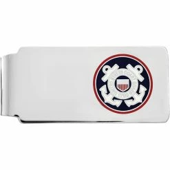 Best deal ❤️ Other Brands Rhodium Over Sterling Silver U.S Coast Guard Money Clip 🥰