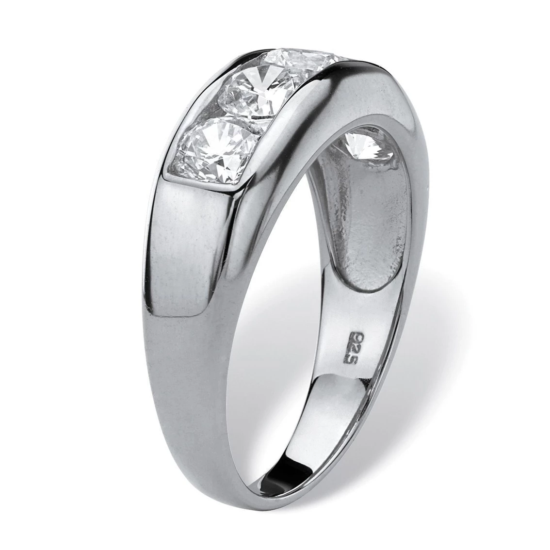 Cheap π₯° PalmBeach Jewelry Men's 2.50 TCW Round Cubic Zirconia Ring In Platinum-plated Sterling Silver π 2 Cheap π₯° PalmBeach Jewelry Men's 2.50 TCW Round Cubic Zirconia Ring In Platinum-plated Sterling Silver π - Image 2