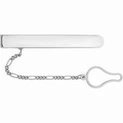 Cheap 👍 Other Brands Sterling Silver And Rhodium Plated Tie Clip 😀
