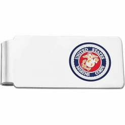 Buy 💯 Other Brands Sterling Silver Rhodium U.S. Marine Corp Money Clip ❤️