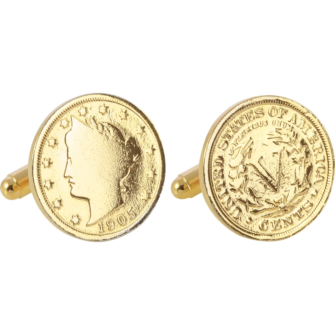 Best Sale π Other Brands 24K Gold-Layered Liberty Nickel Cufflinks β 1 Best Sale π Other Brands 24K Gold-Layered Liberty Nickel Cufflinks β