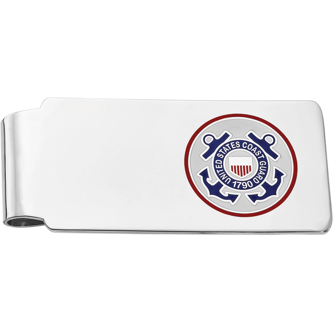 Promo ✨ Other Brands Rhodium Over Sterling Silver U.S. Coast Guard Money Clip ❤️ 1 Promo ✨ Other Brands Rhodium Over Sterling Silver U.S. Coast Guard Money Clip ❤️