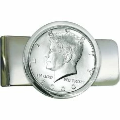 Promo 😀 Other Brands Silvertone JFK Half Dollar Money Clip 👏