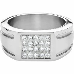 Best Sale ⭐ Other Brands Stainless Steel Cubic Zirconia 4 Row Ring Size 10 🎉