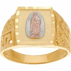 Cheapest ❤️ Latin Treasures 14K Tricolor Gold Guadalupe Ring, Size 10 🛒