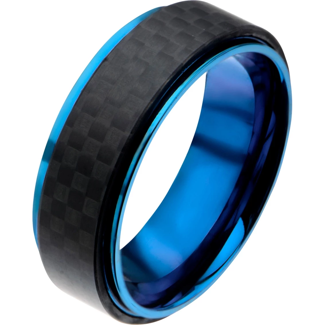 Best Sale β Other Brands Carbon Fiber Blue Ion Plated Ring 𧨠2 Best Sale β Other Brands Carbon Fiber Blue Ion Plated Ring 𧨠- Image 2