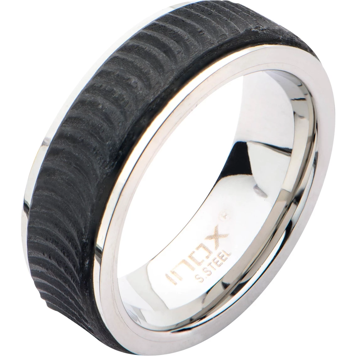 Buy π Other Brands Stainless Steel Solid Carbon Fiber Ridge Ring π 2 Buy π Other Brands Stainless Steel Solid Carbon Fiber Ridge Ring π - Image 2