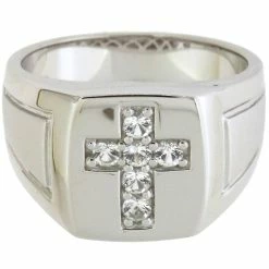 Brand new 😉 Other Brands STERLING SILVER GENTS CROSS RING ⭐