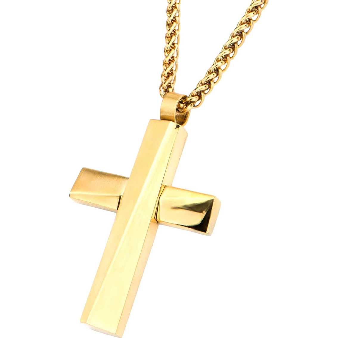 Hot Sale π― INOX Stainless Steel Twisted Bar Cross Pendant 24 In. β€οΈ 2 Hot Sale π― INOX Stainless Steel Twisted Bar Cross Pendant 24 In. β€οΈ - Image 2