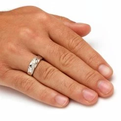 Promo 🧨 PalmBeach Jewelry Men's Diamond Accent Solid 10k White Gold Swirled Wedding Band Ring 🧨 -Men‘s Jewelry Shop unnamed file 27