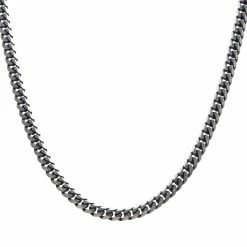 Best deal 🛒 INOX Men's Stainless Steel Black IP Curb Chain 22 In. 😍