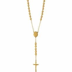 Buy 🛒 Other Brands Stainless Steel And Yellow Ion Plated Rosary ❤️