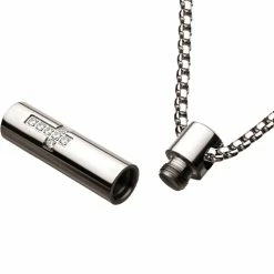 Buy 🔥 INOX Men's Stainless Steel Memorial Cross Pendant With Clear CZ & Steel Box Chain 🔔 -Men‘s Jewelry Shop unnamed file 319