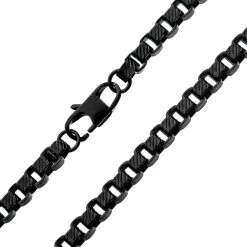 Promo 🎉 Inox Black Textured Box Chain 24 In. 🌟 -Men‘s Jewelry Shop unnamed file 322