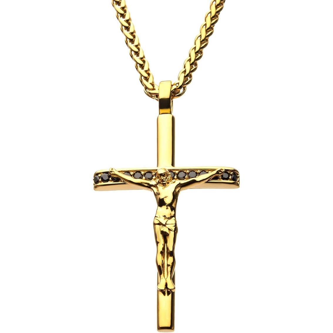 Top 10 β¨ INOX Stainless Steel Yellow Goldtone 24 In. Crucifix Pendant π 1 Top 10 β¨ INOX Stainless Steel Yellow Goldtone 24 In. Crucifix Pendant π